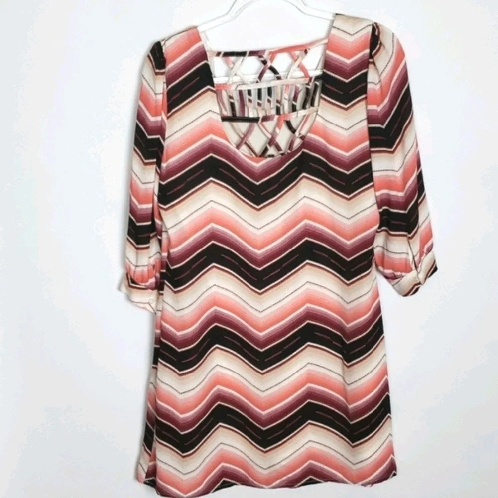 Heartsoul dress w/ chevron print.